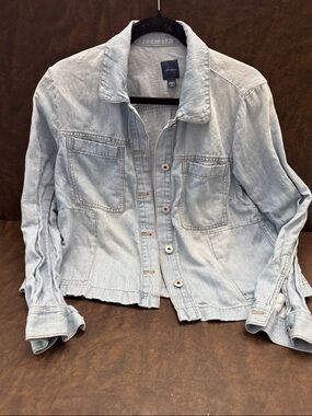 J. Jill Light Blue light Washed Denim Jacket